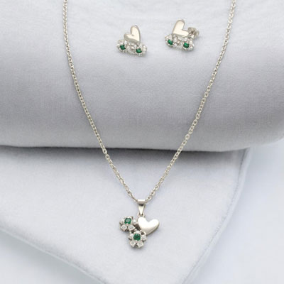 "Designer (92.5) Silver Pendant Set Jewellery - JPAUG-24-008 - Click here to View more details about this Product